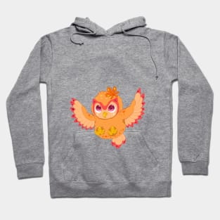 The little cute orange owl- for Men or Women Kids Boys Girls love owl Hoodie